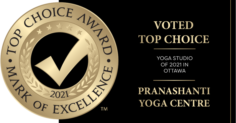 Voted Top Yoga Studio in Ottawa – 2021